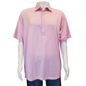 DONALD ROSS SZ L Men's Lightweight Performance Golf Polo Shirt in Pink